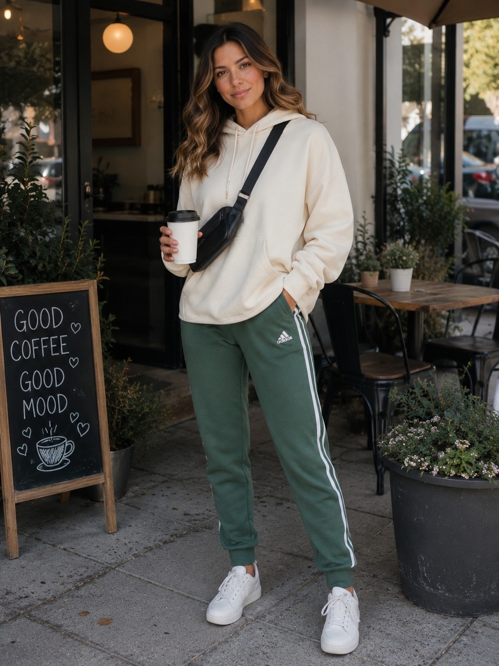 Adidas Essentials 3-Stripes Green Jogger Sweatpants Women's Athletic Lounge